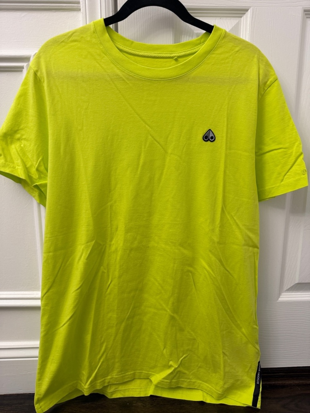 Moose Knuckles Neon Yellow Short Sleeve Crew Tee